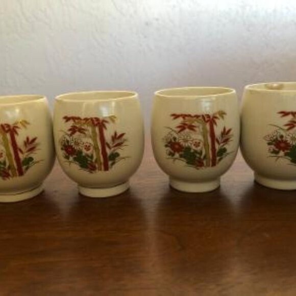 Japanese Tea Cups Set Of Four - Picture 2 of 6